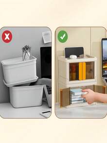 1 hộp nhựa đựng đồ, dụng cụ trang điểm, đồ trang sức, văn phòng phẩm, hộp đựng nước hoa, tủ đựng thức ăn - Nhiều màu - Xem 8