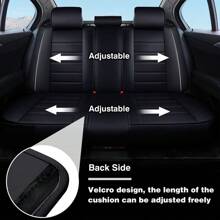 For Toyota Corolla 2020-2023 LE SE Leather Car Seat Covers Full Set Front Rear - Black - View 5