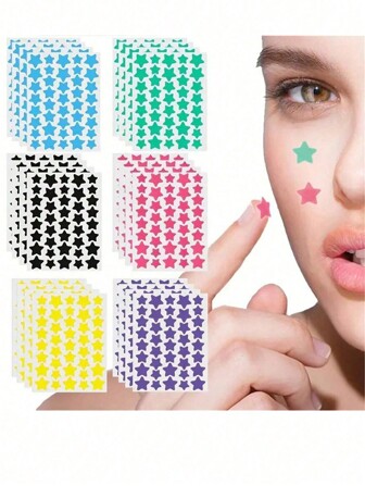 240pcs Festival Party Super Cute Face Star Stickers, Cartoon Star Decor Stickers Essential For Photos, Suitable For Various Parties, Gatherings And Fun Activities, Colorful Multi-Size Pentagram Stickers, DIY Music Festival Y2K Face Decor Stickers, Festival Party Photography Decor, Halloween, Christmas, Outdoor Festival Face Stickers,Makeup,Cheap,Room Decor,Vanity,Travel,Bedroom,Makeup Accessories,Cheap,Stocking Stuffers,Makeup,Makeup Tools,Cheap Stuff,Gifts,Gifts For Women,Christmas Gifts