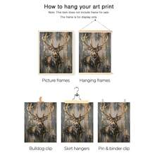 1 件无框抽象鹿帆布画,客厅卧室艺术,轻奢背景墙壁画,工作室走廊挂画,带外框,聚氨酯框架,海报,墙壁艺术,房间装饰用品 - 彩色 - 查看 9