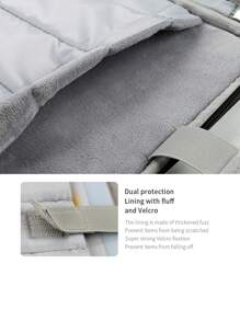 9-11英寸平板电脑保护套，带衬垫旅行保护包，兼容iPad Pro 11英寸（M4）、iPad 10.9英寸（第十代）、iPad Air 11英寸（M2）、Galaxy Tab S9/S8 - 黑色 - 查看 4