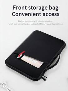 9-11英寸平板电脑保护套，带衬垫旅行保护包，兼容iPad Pro 11英寸（M4）、iPad 10.9英寸（第十代）、iPad Air 11英寸（M2）、Galaxy Tab S9/S8 - 黑色 - 查看 3