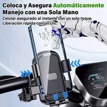 Soporte Celular De Moto Bicicleta Porta Teléfonos + Paraguas,Soporte de celular con mini sombrilla para moto, bicicleta Scotter - Negro - Ver 5