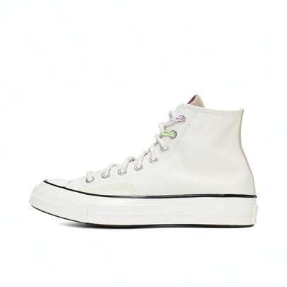 Converse 2024 男女通用 Chuck Taylor 70 年代季节性帆布/橡胶高帮运动鞋 A09832C