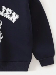Young Boy Mock 2 Pieces Collar Splicing Sweatshirt, New Fall/Winter Young Boy Thicken Long Sleeve Hoodie
