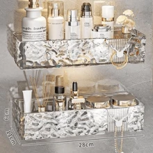 Acrylic Bathroom Shelf: Practical And Stylish Bathroom No-Drill Holder - Nhiều màu - Xem 3