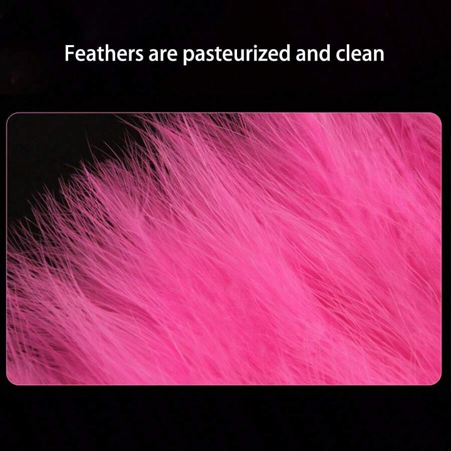 Christmas White Feather Fan Full Velvet Decorative Hand Fan Runway