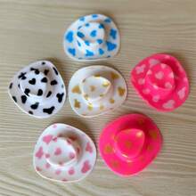6 món đồ trang trí tiệc búp bê mũ cao bồi miền Tây mini dễ thương và đồ dùng làm đồ trang sức - nhiều màu - Xem 6