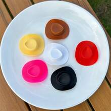 6 món đồ trang trí tiệc búp bê mũ cao bồi miền Tây mini dễ thương và đồ dùng làm đồ trang sức - nhiều màu - Xem 4