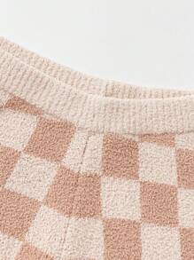 Balabala Young Boy Sleepwear Set Boys' And Girls' Loungewear, Toddlers' And Babies' Warm Half Velvet Pajamas, Parent-Child Cartoon