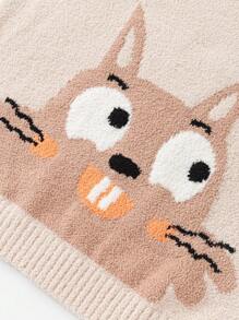 Balabala Young Boy Sleepwear Set Boys' And Girls' Loungewear, Toddlers' And Babies' Warm Half Velvet Pajamas, Parent-Child Cartoon