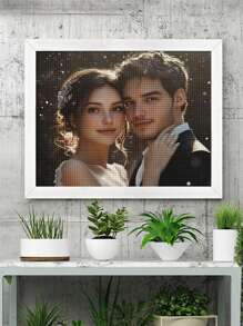 Custom Diamond Painting Kits Full Diamond For Adults, Personalized Photo Customized Diamond Painting, Private Custom Your Own Picture (Round Diamond, 11.7x11.7inch/30x30cm)[No Frame]