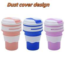 1pc Silicone Foldable Coffee Cup, Heat Resistant Portable Retractable Water Cup For Office, Travel
