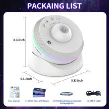 VanSmaGo Meteor Galaxy Projector, 13 In 1 Planetarium Star Projector Realistic Starry Sky Night Light With Solar System Constellation Moon For Kids Adults Bedroom Ceiling Home Theater Living Room Decor - 白色 - 查看 7