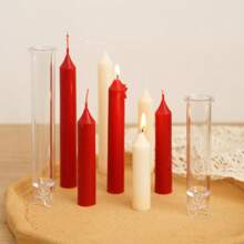 Acrylic Mold For Candle Making Tool Cylinder Candlestick Plastic Mould Wedding Decor Simple Column Scented Candles Birthday Gift - White - View 2