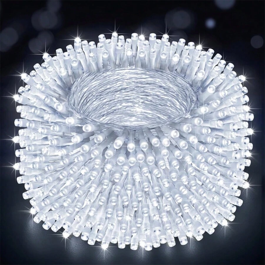 1 pieza Guirnalda de luces LED de hadas a prueba de agua para el hogar, jardín, bodas y decoraciones festivas - Funciona con batería para Halloween y Navidad