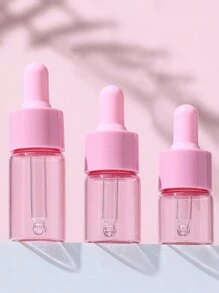 1 Peça/3 Peças Frascos Conta-Gotas de Vidro Rosa 5ml 10ml 15ml 20ml, Tampa de Macaron, Soro, Óleo Essencial de Perfume, Mini Portátil Viagem, Conta-Gotas Ocular, Frascos de Vidro Recarregáveis