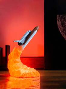 1 件 3D 火龙夜灯装饰 3D 印花火箭/火龙氛围灯装饰艺术风格 USB 充电台灯纯色幻想主题饰面适用于桌面装饰酒吧氛围游戏厅装饰卧室居家大堂等 - 彩色 - 查看 6