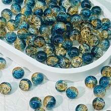 1 GÓI 8MM Hạt ngọc trai thủy tinh màu ombre, Hạt rời hình bông tuyết, Làm quà tặng DIY, Vòng tay, Vòng cổ, Dây điện thoại di động, Phụ kiện trang sức - Nhiều màu - Xem 2