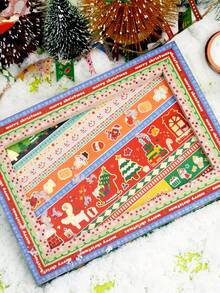 22 Cuộn/Hộp, Băng Keo Washi Màu Đồng Nhiều Kích Cỡ Giáng Sinh, Cây Thông Noel, Ông Già Noel, Người Tuyết Và Các Thiết Kế Họa Tiết Khác 5 Mét * Dải Nhãn Dán Dài 197 Inch Dùng Để Trang Trí Nền Tiệc Ngày Lễ Băng Keo Trang Trí Sổ Lưu Niệm - Nhiều màu - Xem 6