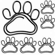 6Pcs Paw Paper Clips Mini Cute Dog Shape Paper Clips Dog Lover Gifts Cat Paw Paper Clips Fun Paperclips Animal Bookmark For Work School Kids Students Teachers Office Supplies