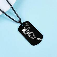 Personalized Stainless Steel Basketball/Football Necklace - Custom Name & Number, Perfect Gift For Dad, Brother, Friends - Multicolor - View 8