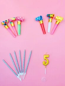 1 bộ Nến sinh nhật đánh số bằng vàng và bạc, Nến số tiệc/năm mới 0-9, Nến bánh, Trang trí phòng, Quà tặng - Nhiều màu - Xem 17