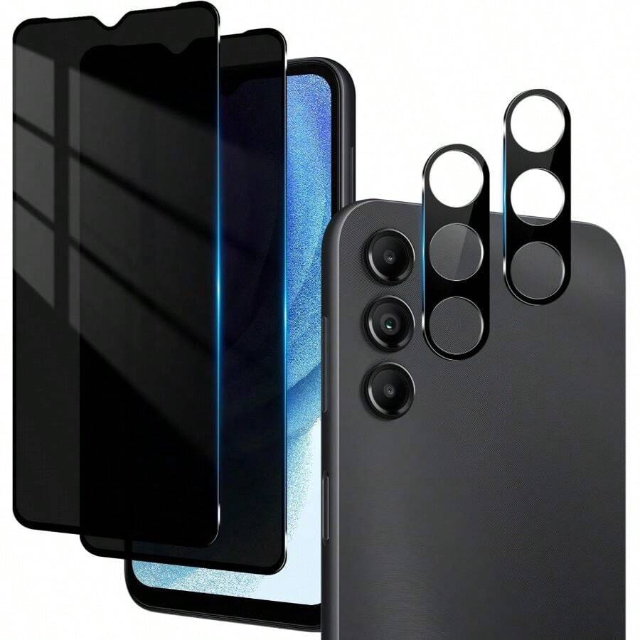 2+2 Packs Galaxy A15 5G Privacy Screen Protector With Camera Lens