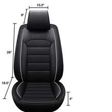 For Toyota Corolla 2020-2023 LE SE Leather Car Seat Covers Full Set Front Rear - Black - View 11