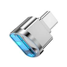 Lector de tarjeta Micro SD con USB C, adaptador de tipo C a Micro SD con aleación de zinc externa y portátil, lector de tarjeta SD compatible con TF Micro SDHC SDXC, compatible con , iPad Pro, iPhone 15 - plata brillante - Ver 9