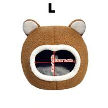 Giường cho mèo kiểu gấu bông, phù hợp cho mèo vừa và nhỏ, thiết kế dày ấm áp, kín một nửa, nhà cho thú cưng hoạt hình, nơi trú ẩn cho mèo - Lạc đà - Xem 12