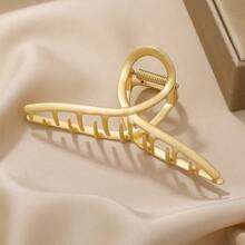 1 chiếc kẹp tóc hình học bằng kim loại tông vàng cổ điển thân thiện với môi trường theo phong cách Hàn Quốc tối giản dành cho phụ nữ, quà tặng cho kiểu tóc búi cao - Nhiều màu - Xem 7