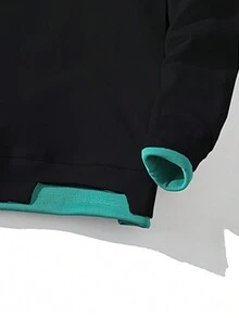 1pc Men Sweatshirt - Solid Color Pullover Style, Polyester Fabric, Casual Letter Print Top, Suitable For Outdoor, Campus, Daily Wear, Fall