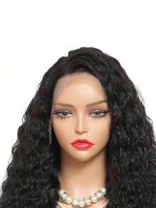 Tóc giả ren phía trước sóng sâu 13x4 màu đen tự nhiên tóc giả tóc người tóc giả nhổ sẵn tóc giả cho phụ nữ tóc giả ren trong suốt Brazil dài 30 32 34 inch có sẵn - màu đen - Xem 6