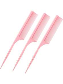 Bộ 3 Lược Tạo Kiểu Tóc Đuôi Chuột Bằng Sợi Carbon, Lược Đánh Rối Chống Tĩnh Điện Và Chịu Nhiệt, Dùng Để Chải Tóc Sau, Đánh Rối Chân Tóc Để Tăng Độ Bùng Nổ Của Tóc, Tạo Kiểu Tóc Buổi Tối - Nhiều màu - Xem 11