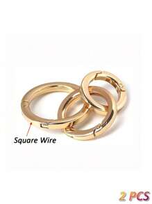 1/2 Piezas Anillo en O para correa de bolso, Anillos de resorte de 1/1.25/1.5 pulgadas para bolsos y llaves (Dorado claro) Regalos para mujeres - Multicolor - Ver 2