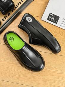 W 1 Pair Men's Waterproof, Anti-Slip, Oil-Resistant, Slip-On Chef Shoes For Kitchen, Hotel Back-Of-House, Food Factory