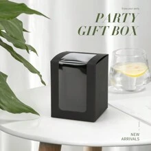 20pcs, 8x8x10cm, Window Kraft Paper Gift Boxes Suitable For Wine Glasses, Candles, 9-Oz, Wedding Bride Party Favor Boxes Back To School Valentine Day