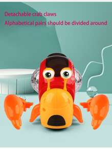 RUNQI Electric Rocking Snail Toy, Children Hermit Crab Multidirectional Lamp With Light, Music And Projection, Colorful Educational Toy