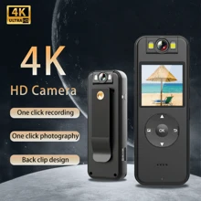 4K 超高清无线 WiFi 视频摄像机带屏幕，可穿戴夹式运动相机，适合户外活动 - 攝影機+64G內存卡 - 查看 5