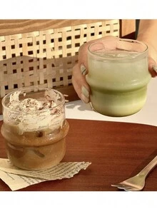 1 件大容量透明玻璃杯，咖啡杯 - 無色 - 查看 6