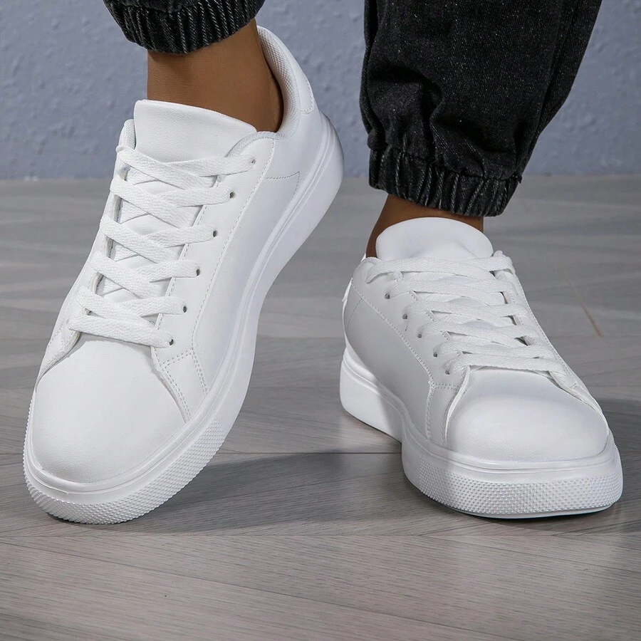 White Sneakers For Students, Training & Competition, Unisex Casual