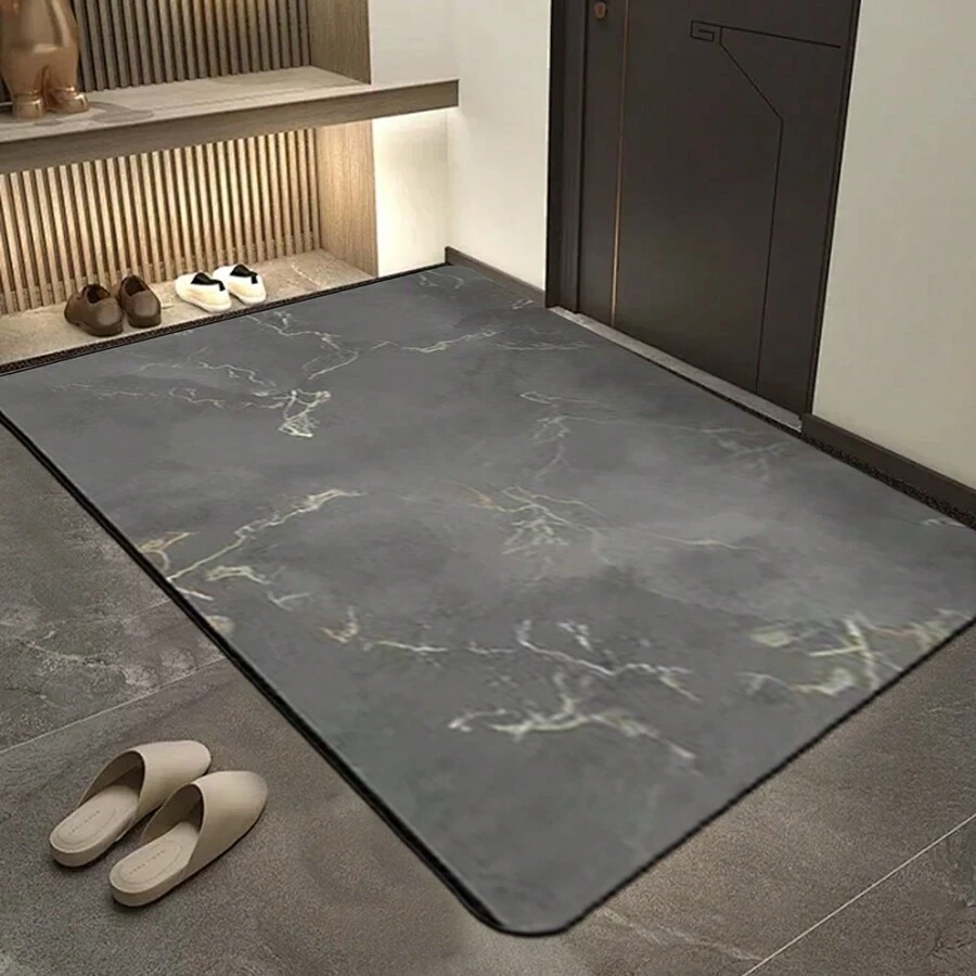 Large Marble Fully Covered Diatomaceous Earth Floor Mat, Kitchen Oil