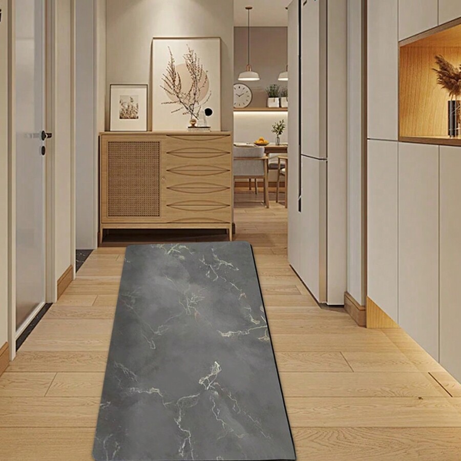 Large Marble Fully Covered Diatomaceous Earth Floor Mat, Kitchen Oil