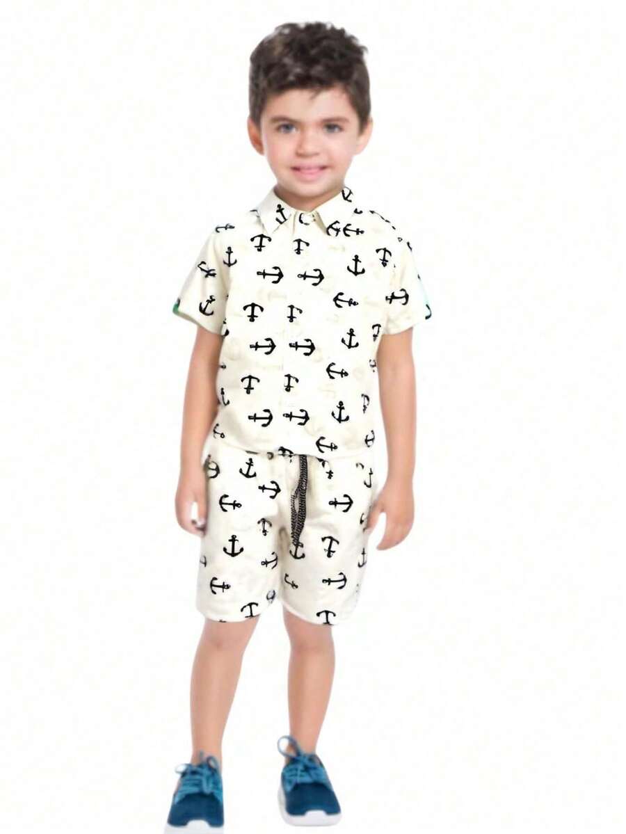 Boys' Set: T-Shirt And Bermuda Shorts - Lightweight Style And Unparalleled Comfort - Đen và trắng - Xem 1