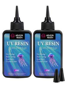 500g/100g UV Resin, Low Viscosity Transparent Thin UV Resin Kit, Quick Curing And Low Shrinkage UV Epoxy Resin, For Crafts, Casting, UV Resin Molds