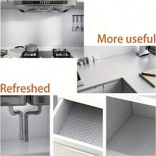 Giấy dán tường ốp lưng bếp, Giấy tiếp xúc bằng nhôm bóc ra và dán, Miếng dán tường tự dính chống dầu chịu nhiệt cho lớp lót ngăn kéo mặt bàn, Lớp lót kệ, Trang trí nhà bếp, Trang trí nhà cửa, Trang trí phòng - Nhiều màu - Xem 10