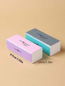 1/3 件装四面指甲抛光块用于指甲设计美甲师用品抛光条美甲用品 - 彩色 - 查看 2