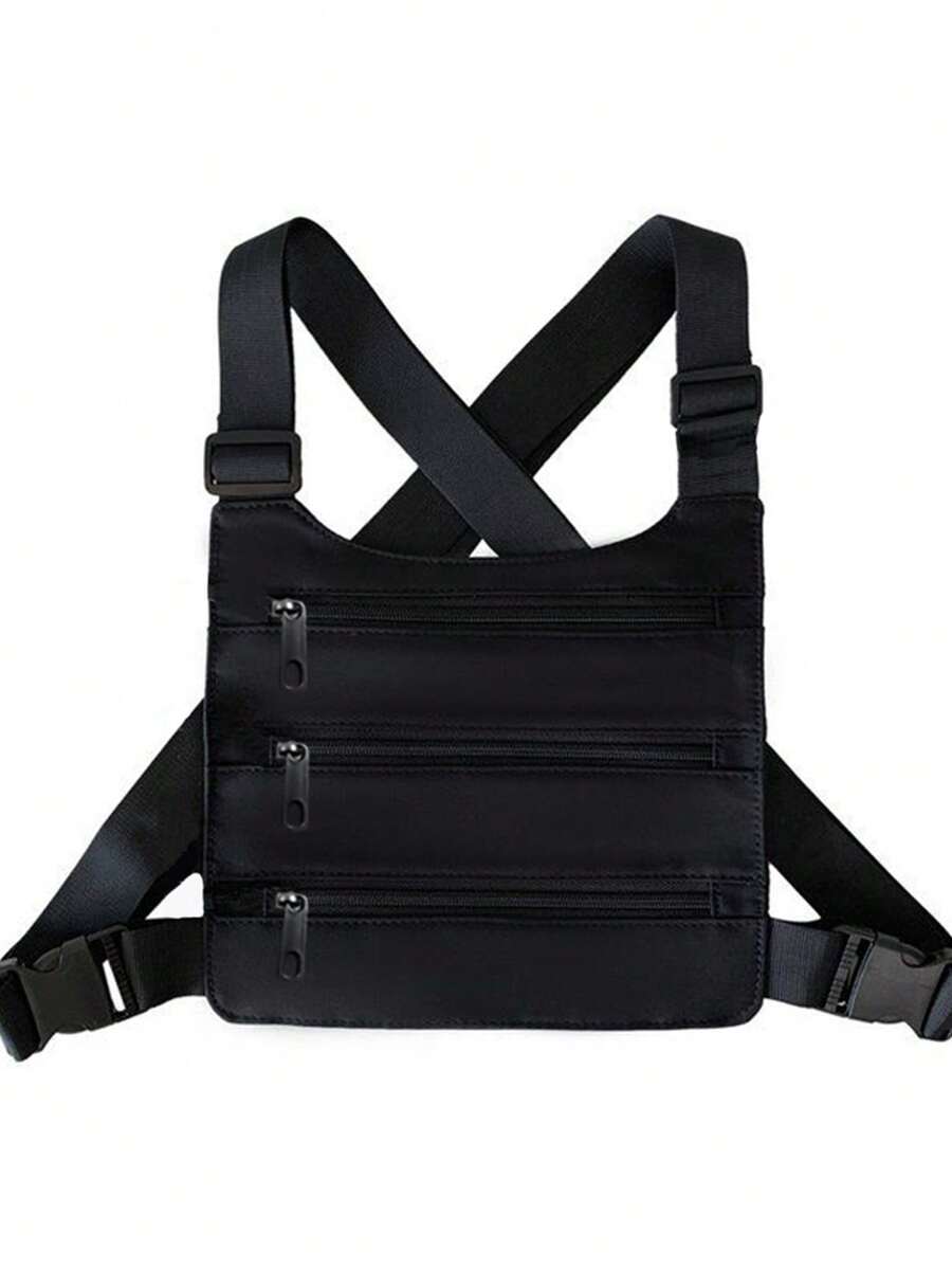Fashion Tactical Vest Functional Wind Work Chest Bag Hip Hop Handsome