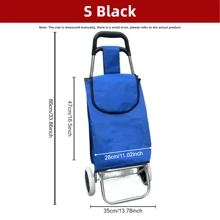 1pc Portable Foldable Shopping Cart, Wheeled Grocery Bag, Multi-Function Supermarket Pull Cart, Lightweight Trolley, Gift Packaging Bag Gift Packaging Bag - Multicolor - View 15